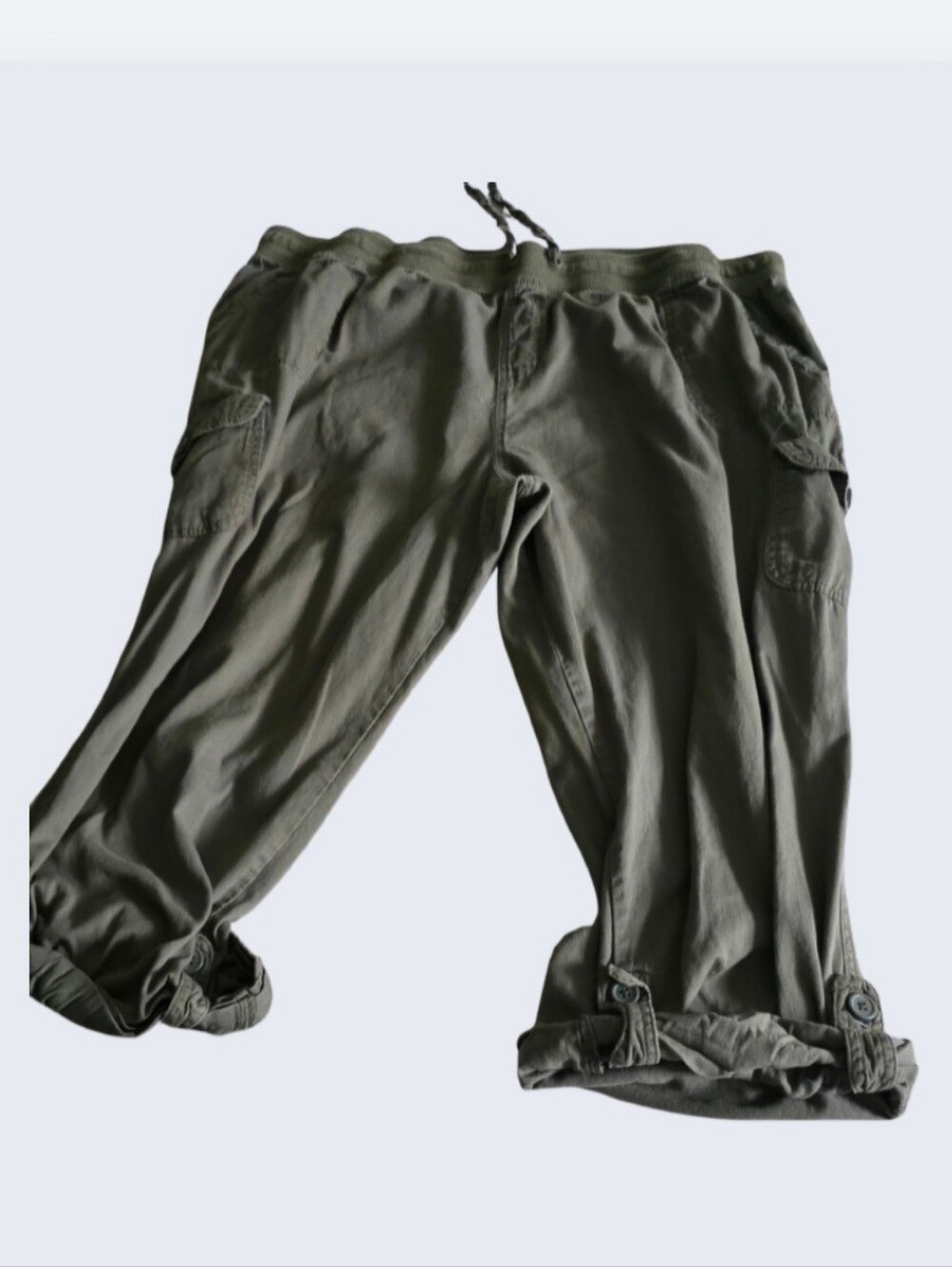 Woman Within Convertible 2-in-1 Cargo Pant & Capri Pants Plus Size 1X (24W)